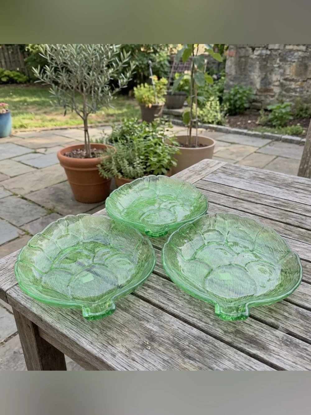 Green acrylic Serving trays - Set of 3